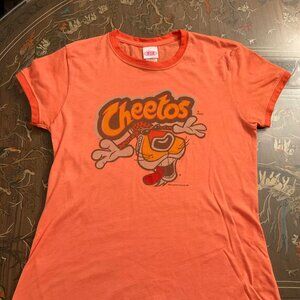 Bold Orange 'Cheetos' Graphic Tee - Size L